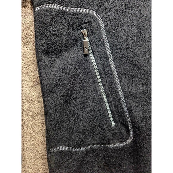Tommy Bahama Mens Size Large Zip Up Fleece Jacket Black High Neck Pockets - Picture 8 of 14